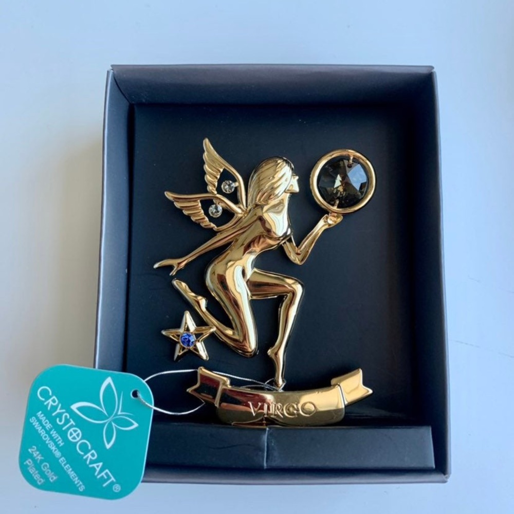 Crystocraft Swarovski Virgo Gold Figurine